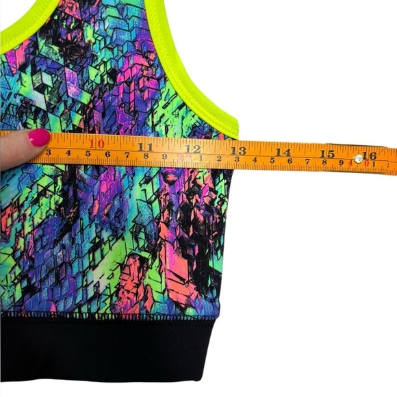 MOD Thread Neon Abstract So Fly Sports Bra Size Small - Picture 6 of 8